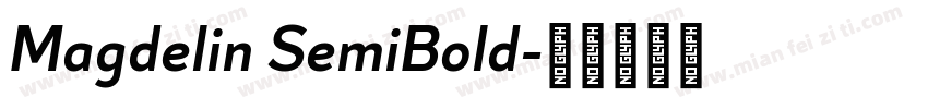 Magdelin SemiBold字体转换